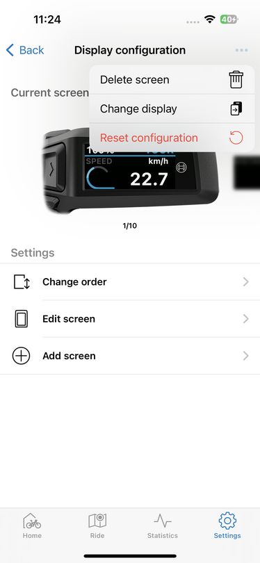 Resetting Display configuration - Bosch eBike Systems