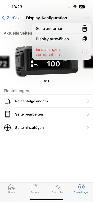 Display-Konfiguration zurcksetzen - Bosch eBike Systems